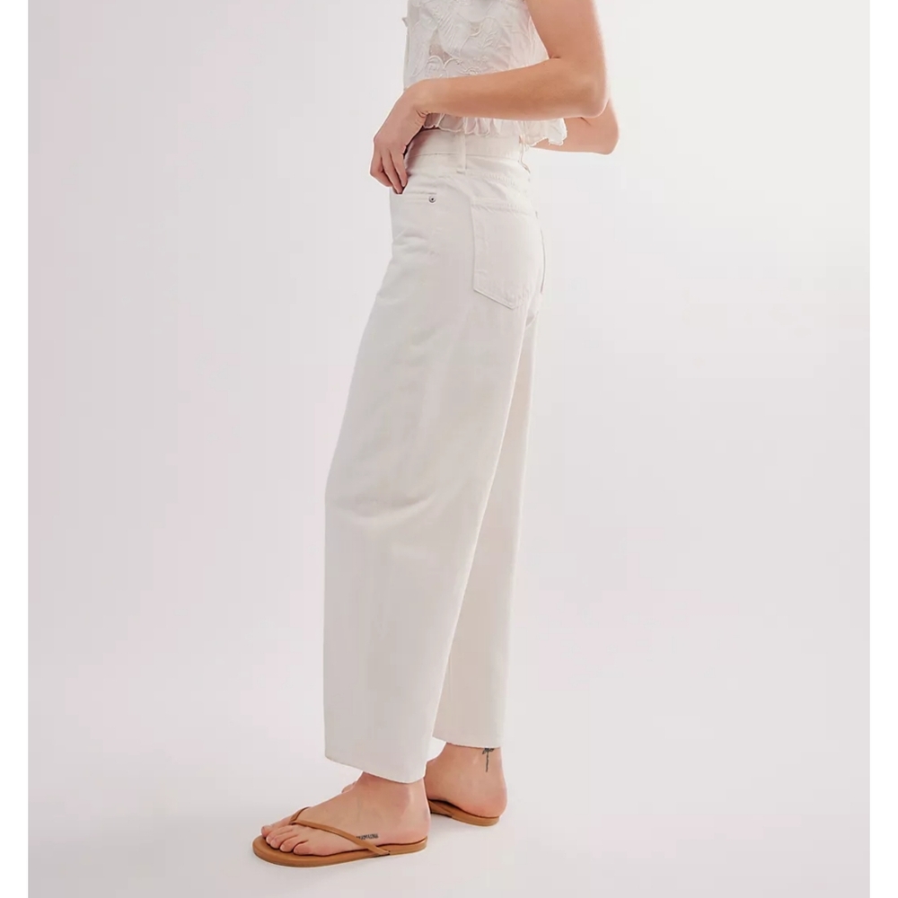 AGOLDE Balloon Jeans Curved Taper Leg Porcelain White 25 - Picture 6 of 13